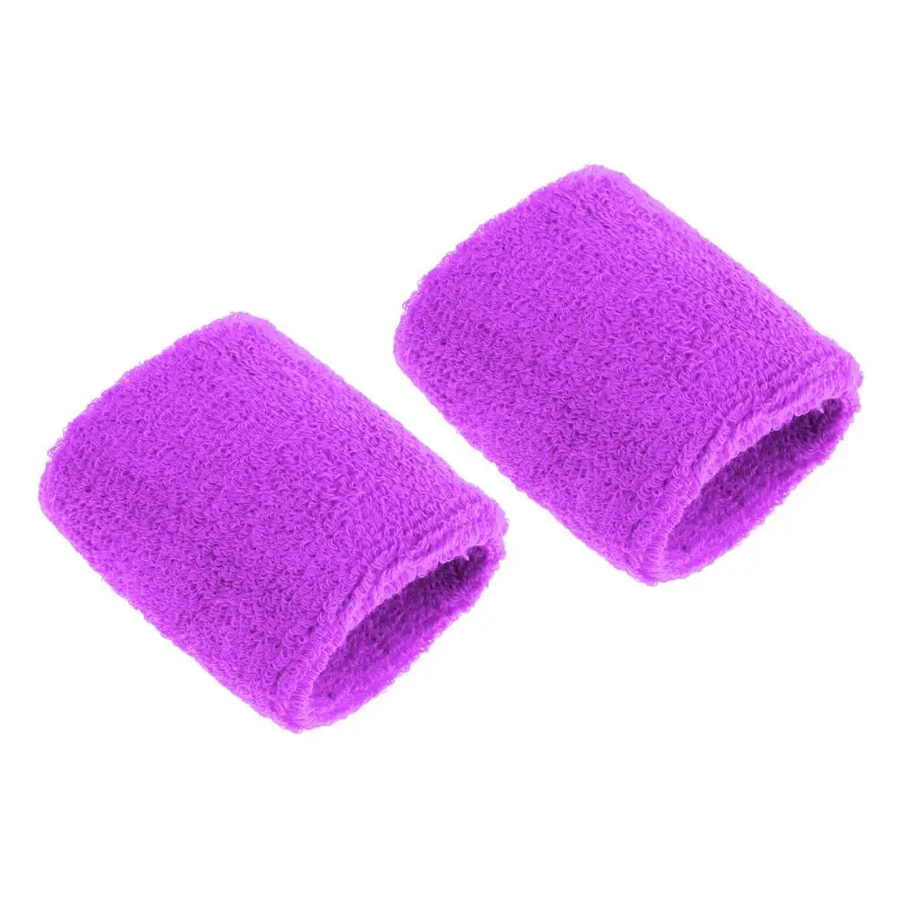 2Pcs Basketball Tennis yoga gymnastiquenastique Unisex Sweat Wrist Band Sweatbands , Soft and Comfortable