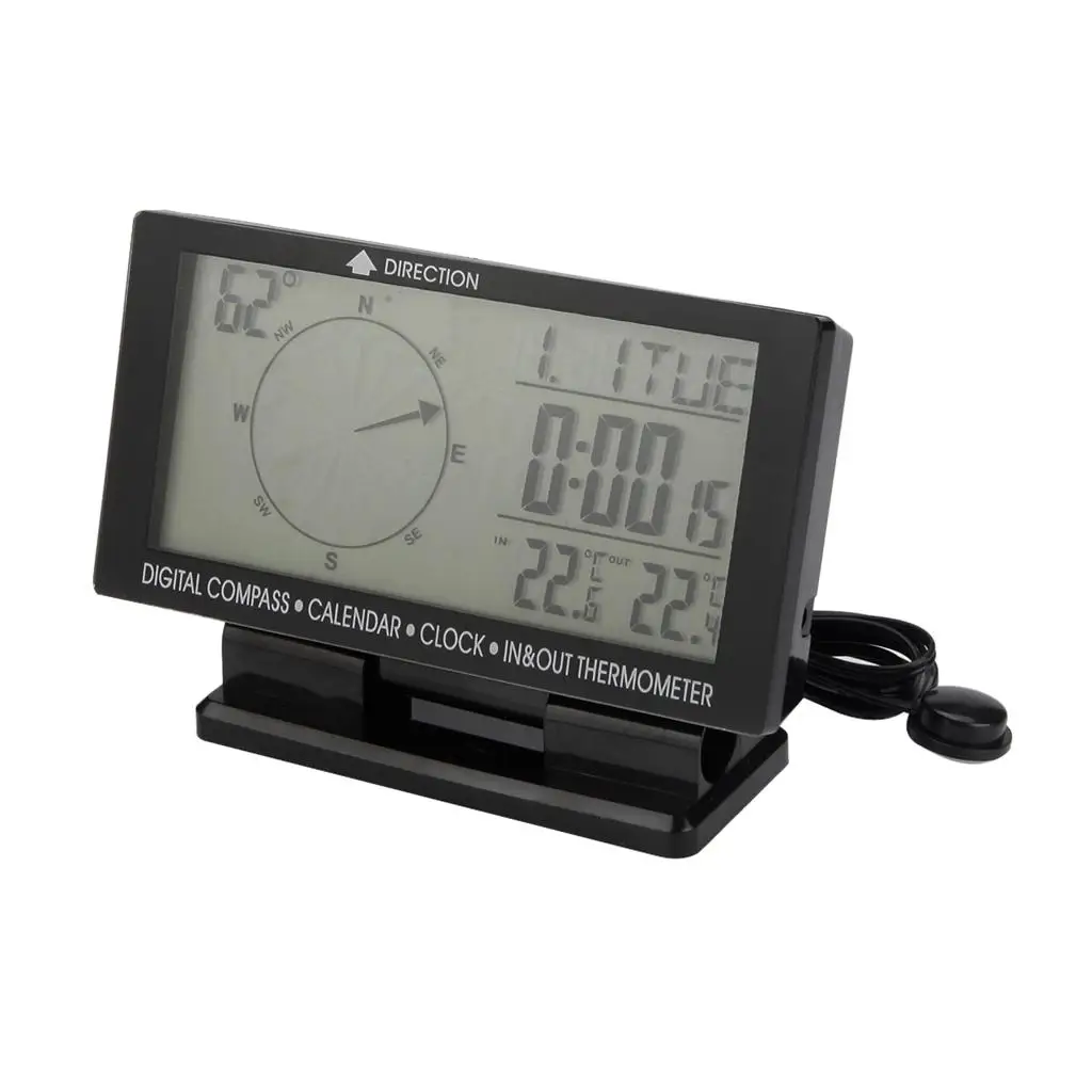 Compass with Clock In/Thermometer Calendar Function