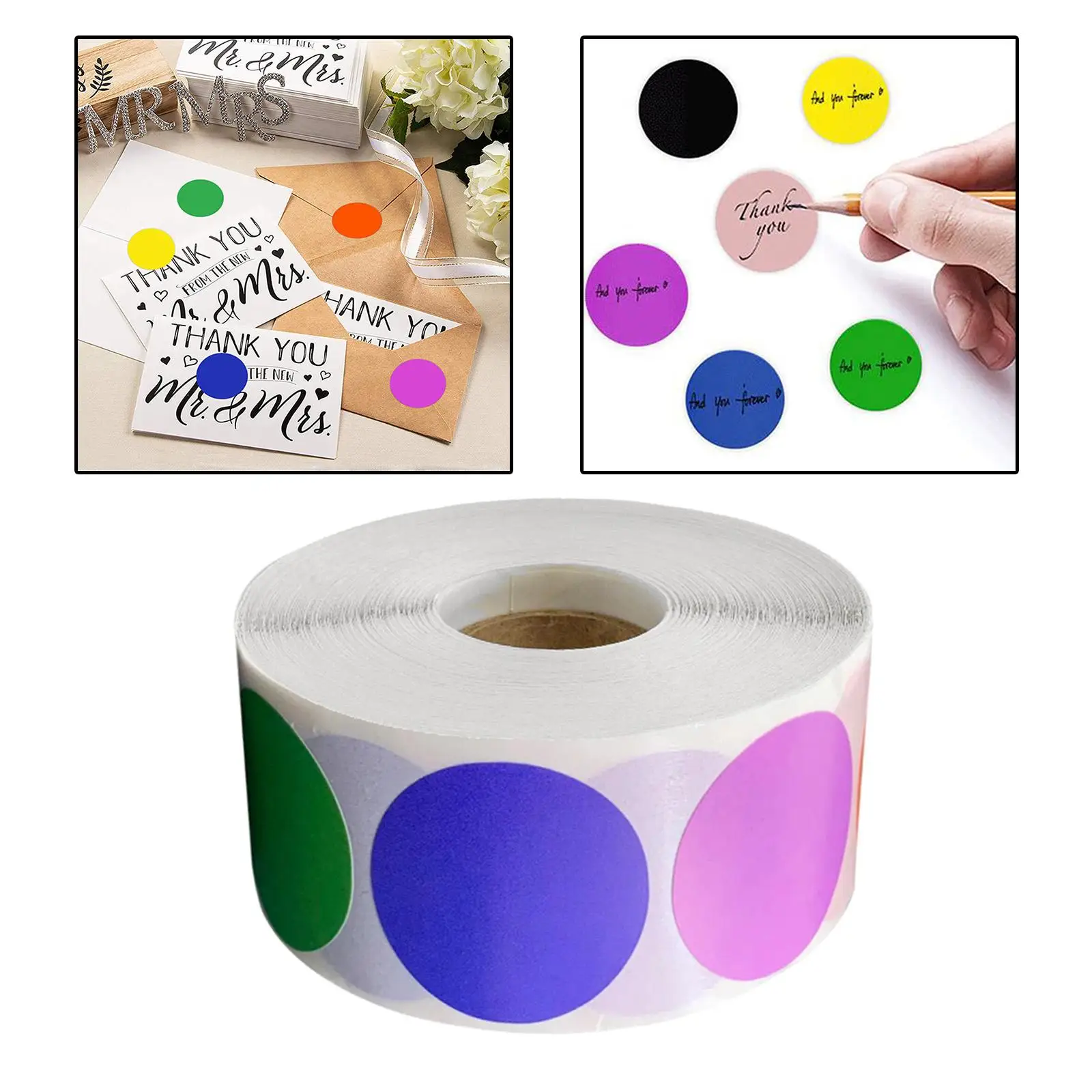 Small 25mm Round / Circular Colour Code Dots /Circles Stickers Sticky Labels
