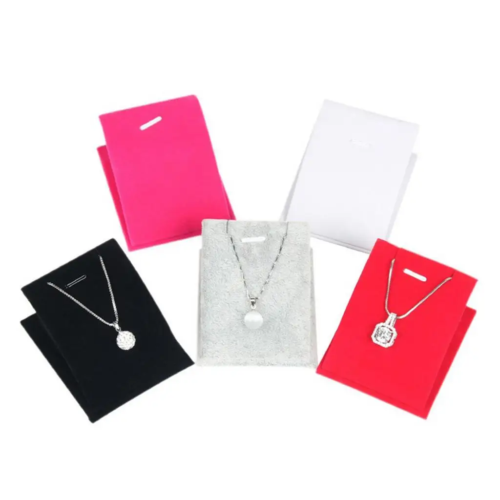 Fashion Soft Velvet Pendant Necklace Jewelry Display Stand Holder Exhibition