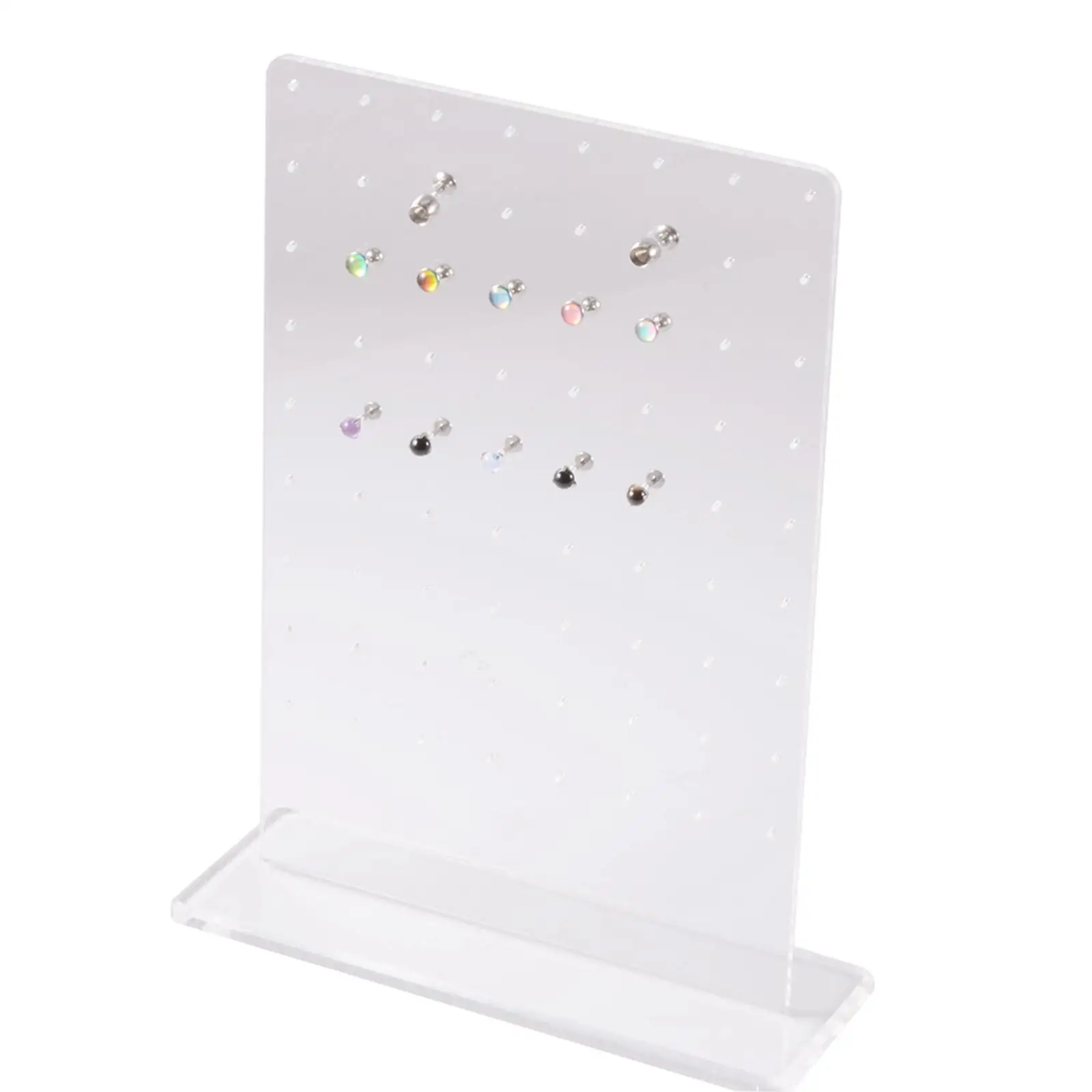 Acrylic Earrings Display Stand Necklace Ear Studs Jewelry Pendant Gift Clear Board Case Rack for Photography Retail Storage Shop