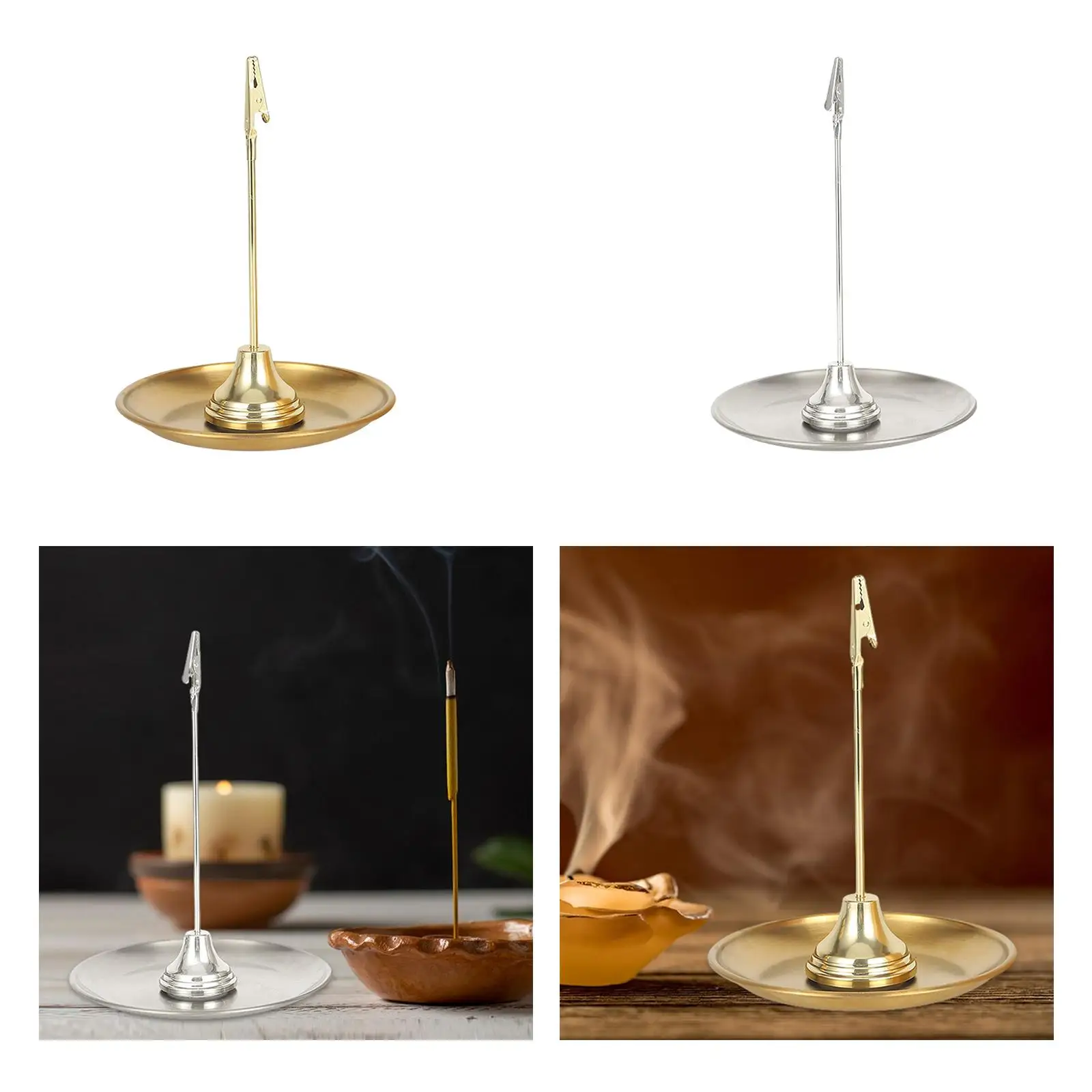Incense Burner Holder Easy to Clean Incense Cones Incense Plate Base Home Decoration for Desk Incense Gift Room Yoga Meditation