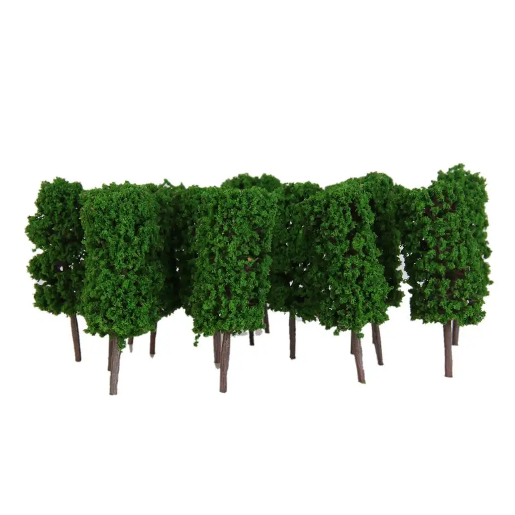 50pcs Landscape Trees 3.5CM 1:300 Z Model Train Street Layout Garden Scenery