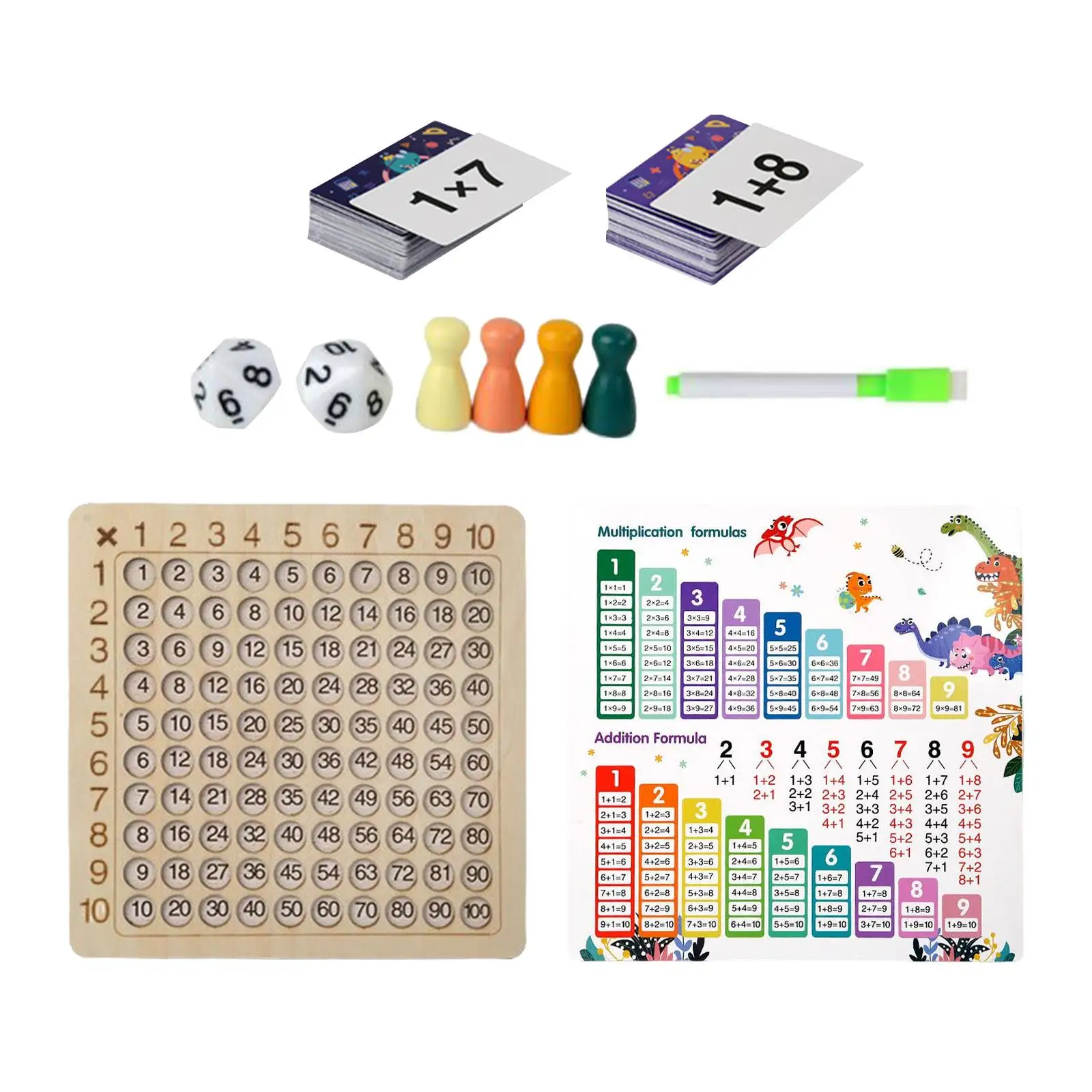 Wooden Math Multiplication Addition Board for Child Premium Material