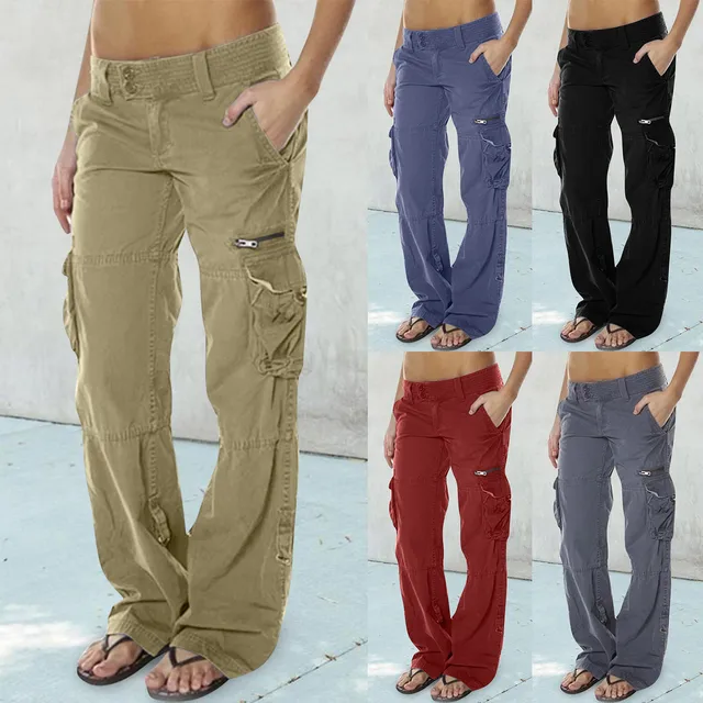 Womens on Pants Casual Work Womens Cargo Pants With Pockets