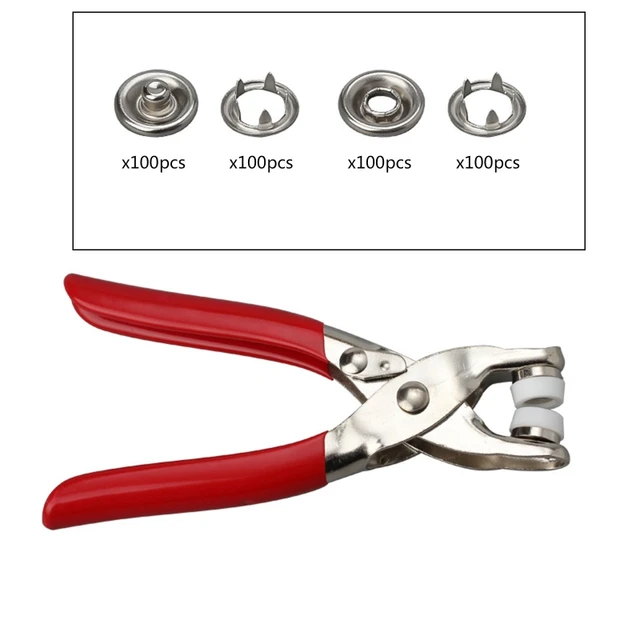 Metal Snaps Button Pliers Set Stainless Steel For Clothes Sewing