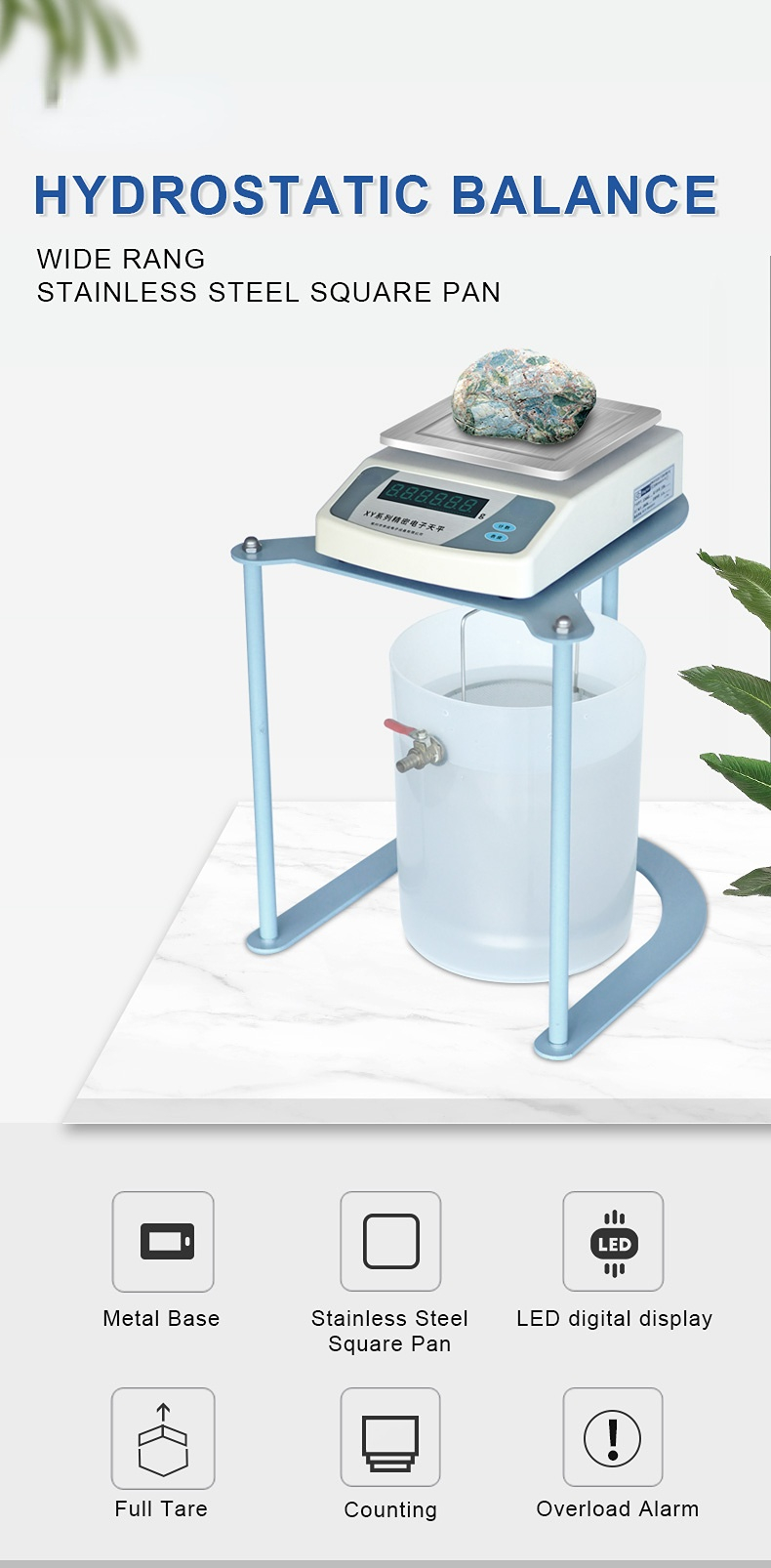 Hydrostatic Balance 2.1kg 3.1kg 5.1kg Precision Automatic Electronic Weighing Eq