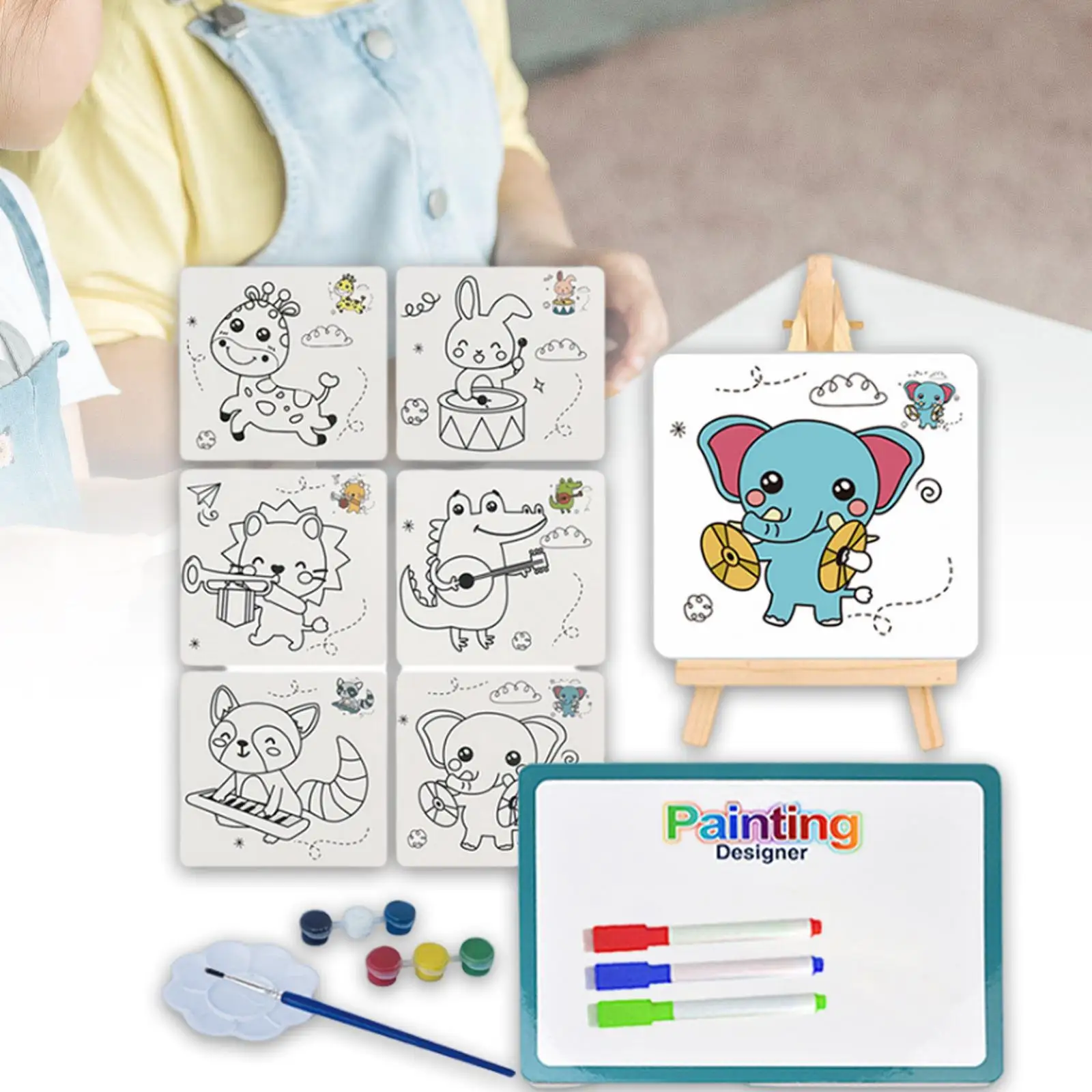 Durable Painting Doodle Set Early Childhood Education Toys Cute for Practice