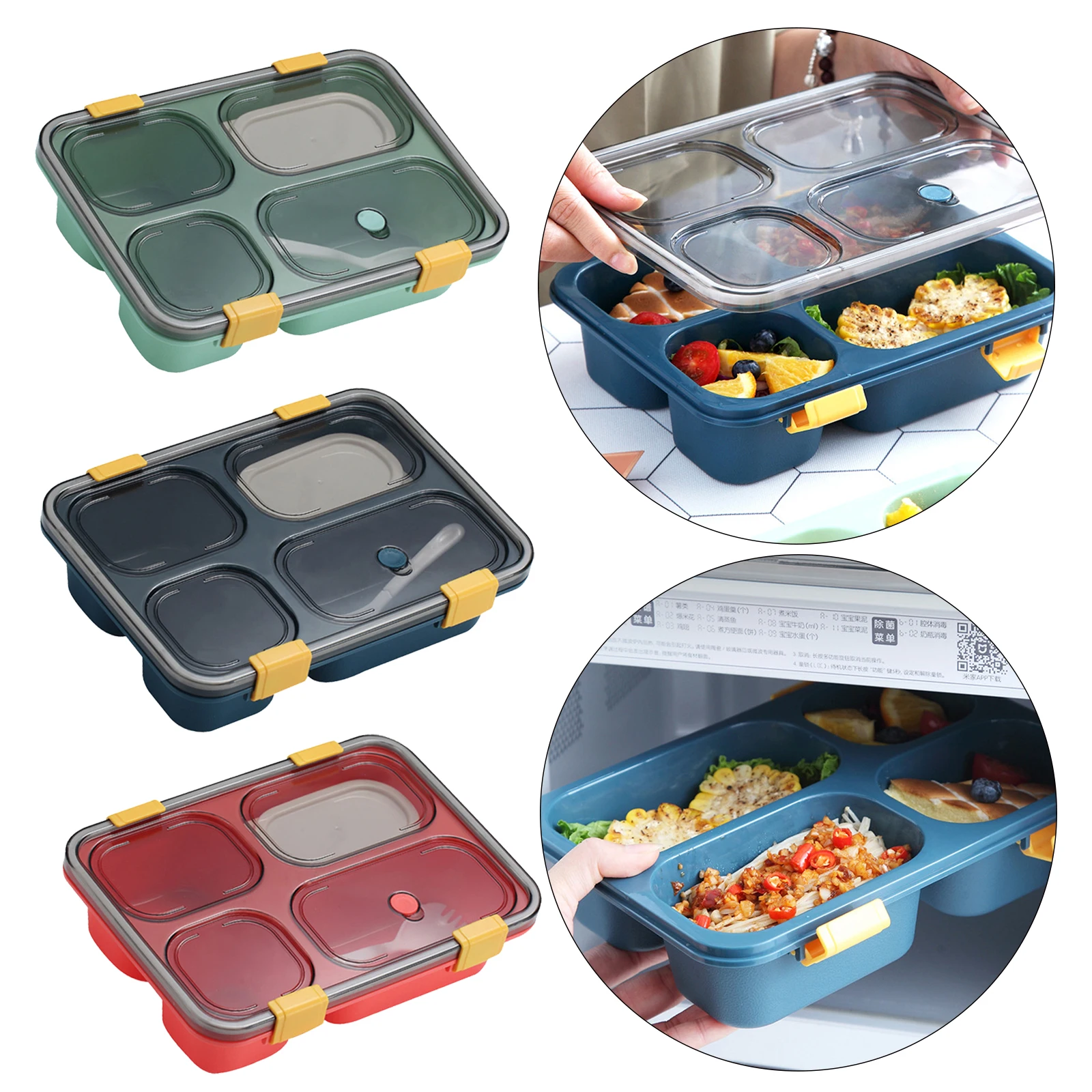 Lunch Boxes Reusable Kitchenware Microwave / Freezer / Dishwasher 