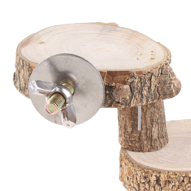 Title 3, Bird Platform Perch Natural Wood Stand Playgrou...