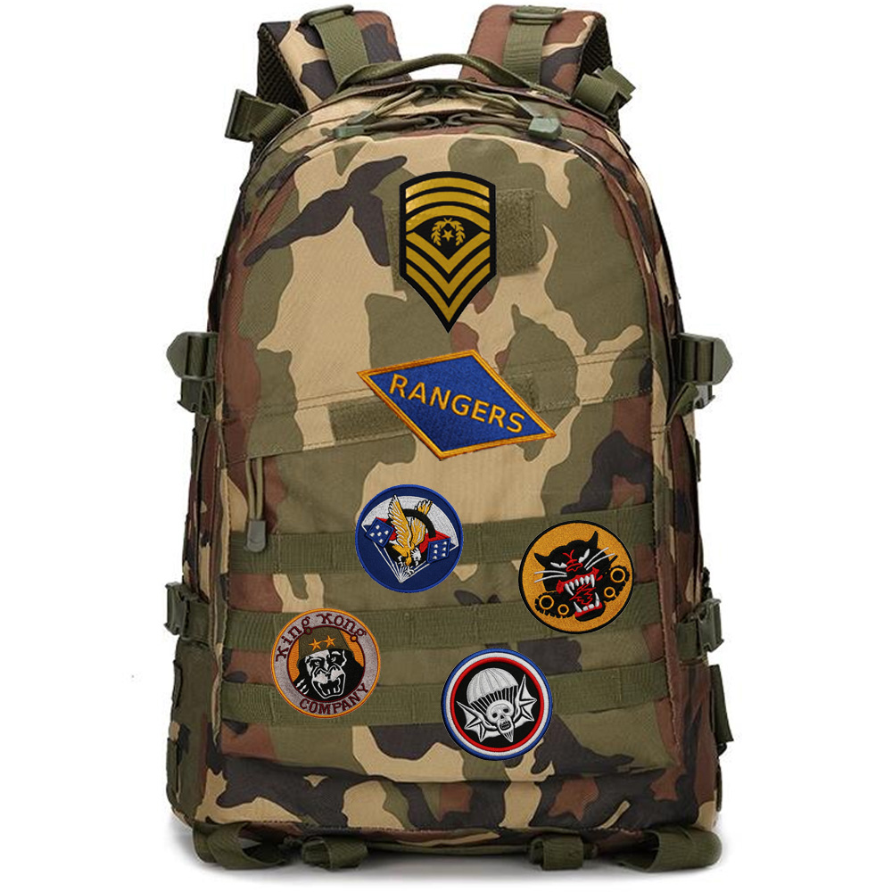 Sammeltyp Militärarmband Sammlung Patch 3D bestickte Fliegerjacke Epaulet WWII Aufkleber Rucksack Haken Schlaufe Patch – Detail 1