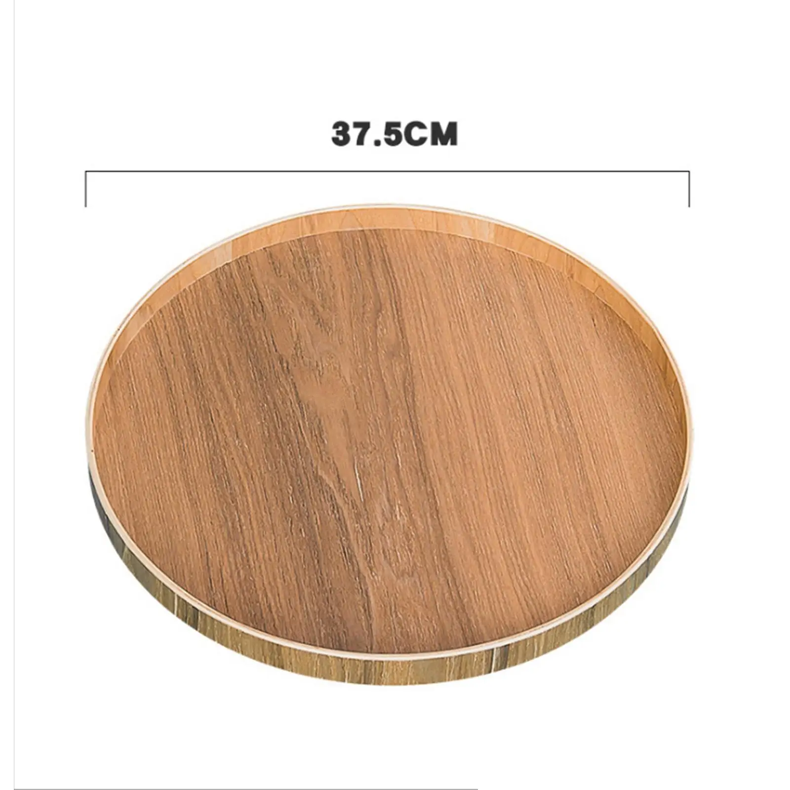 Wooden Serving Plate Dessert Tray Farmhouse Decorative Tray Fruit Plate for Home Pantry Bathroom Kitchen Countertop Dining Table