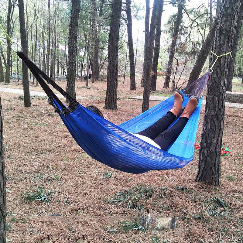 Description Picture 6 of itemTerrace Patio Hunting Hammock Travel Swing Hanging Touristic Triangle Hammock Camping Sun Rest Nets Silla Colgante Camp Supplies