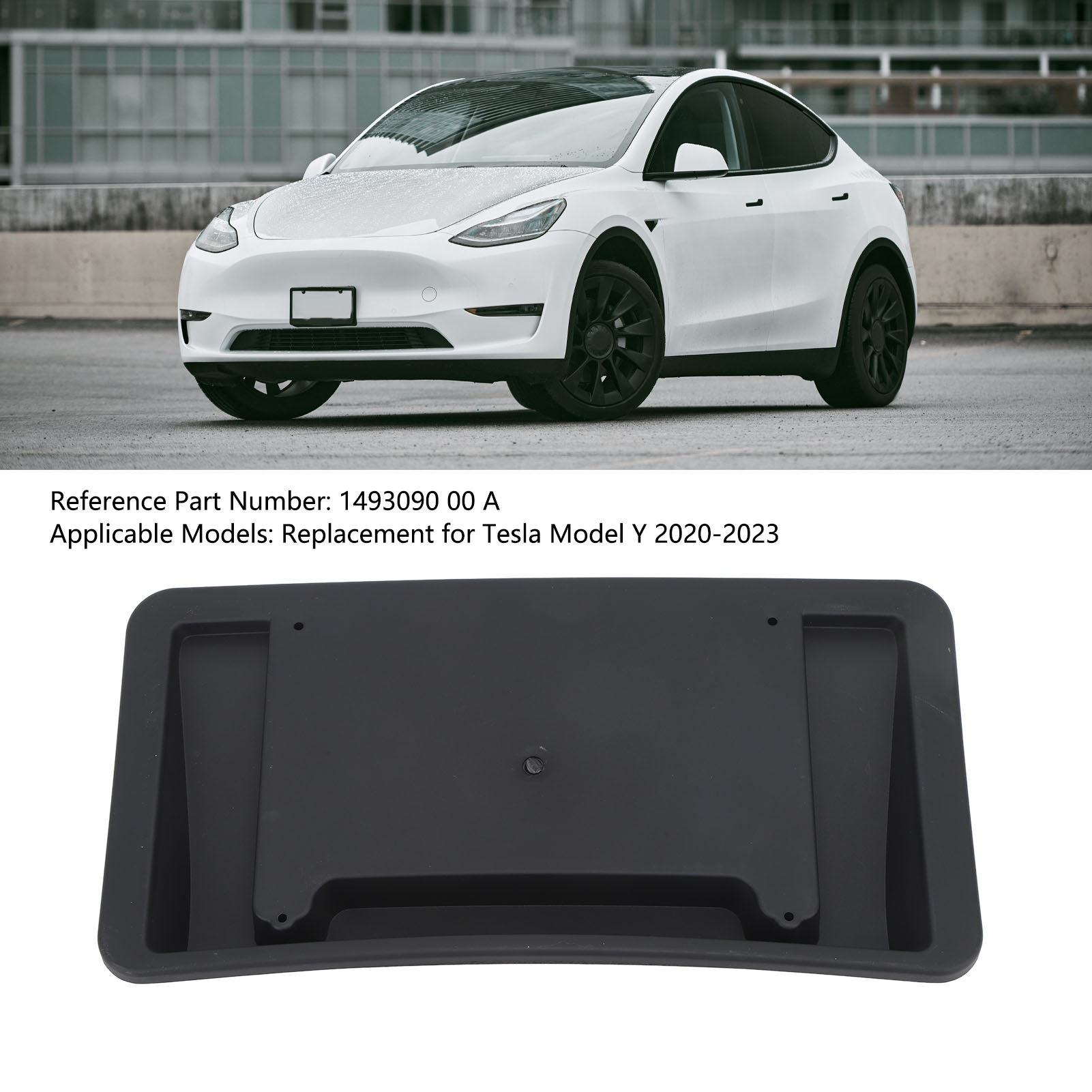 Рамка для переднего номерного знака США 1138982-00-A подходит для Tesla  Model Y 2020-2023 1493090-00-A