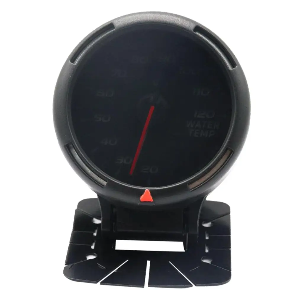 60mm Car Water Temperature Gauge With Sensor Black Face 20-120 Celsius