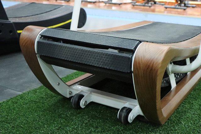 Curved wooden online treadmill