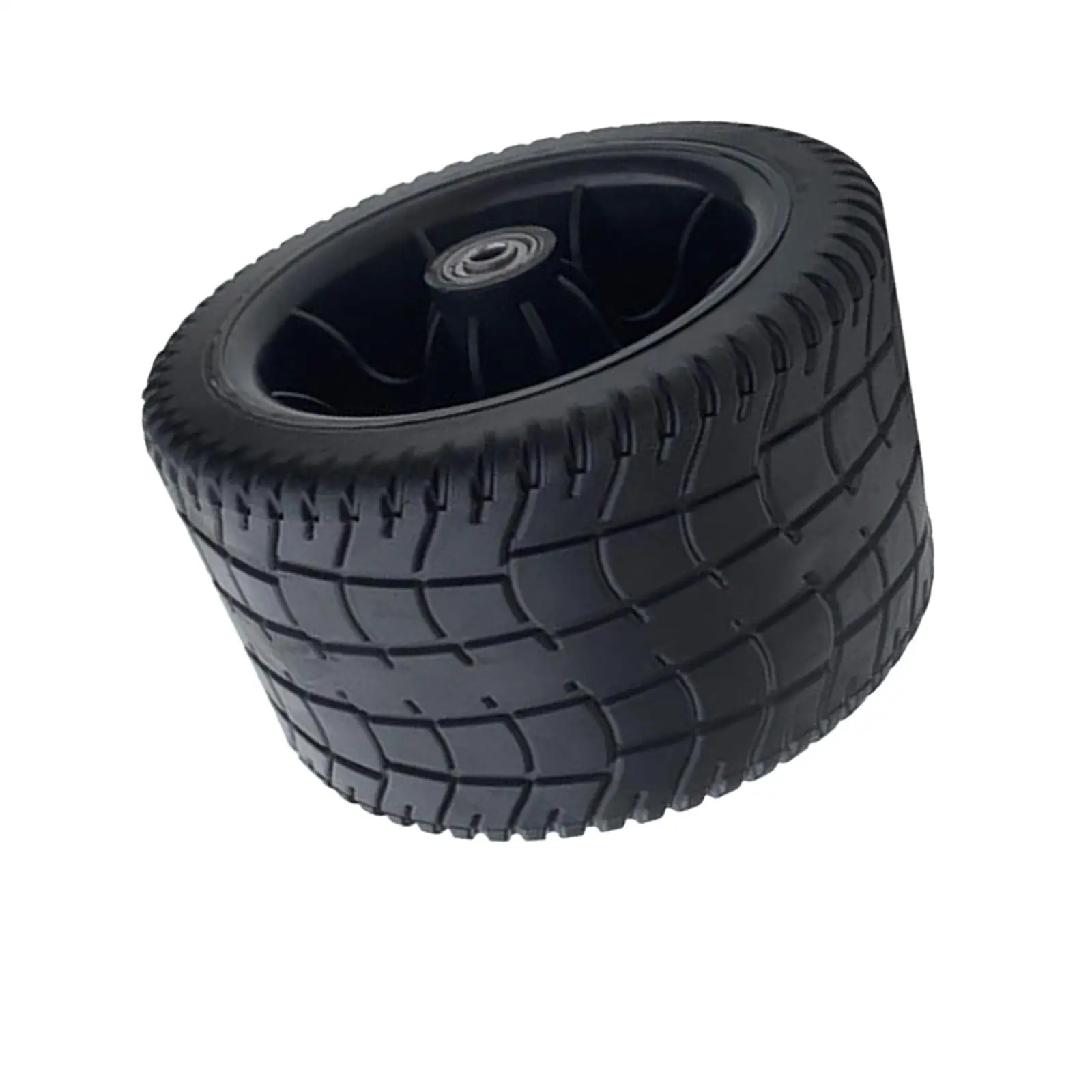 4inch Wide Wagon Cart Wheel PP Tires Black Easily Install Sturdy Practical
