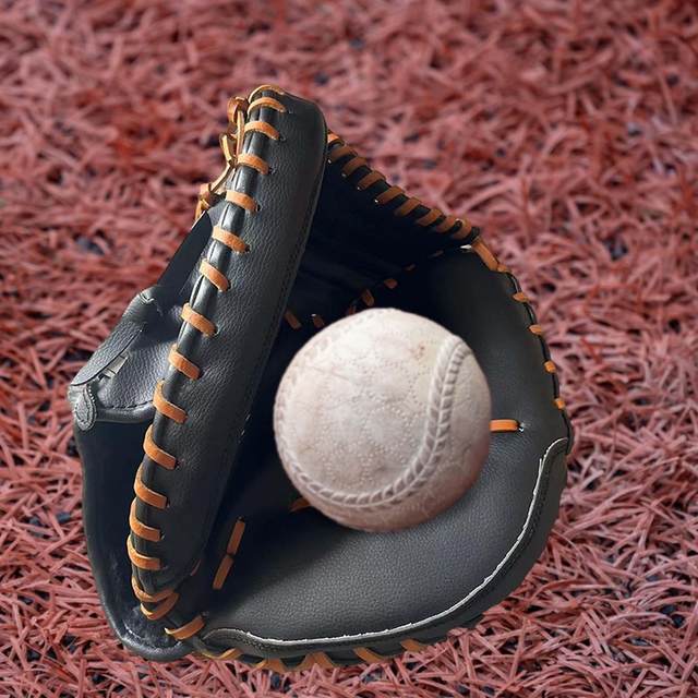 Baseball Glove Infield Outfield Gloves Left Hand Glove Batting Gloves Baseball Mitt PU Baseball Softball Gloves for Youth Adults