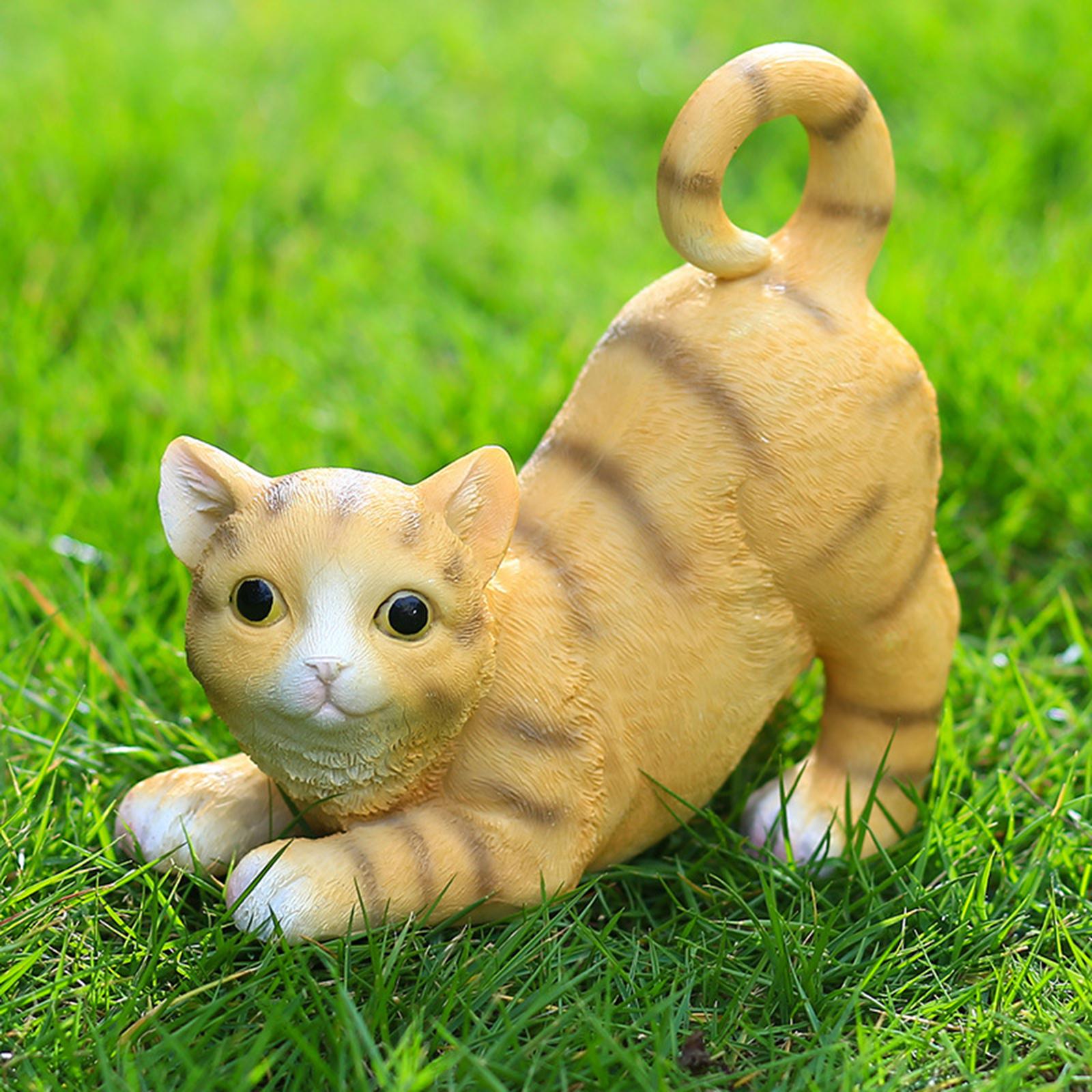 Animal Figurines Garden Ornament Art Decor Photo Props Sculpture for Yard House Patio