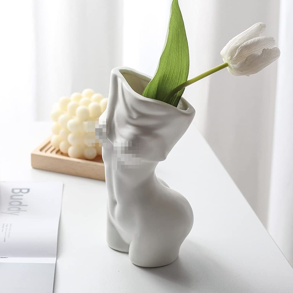 Description Picture 2 of itemUndressing Female Vase Silicone Mold DIYHandicraft Gift Making Shy Sexy Woman Body Shape Pen Holder Resin Flower Pot Clay Molds