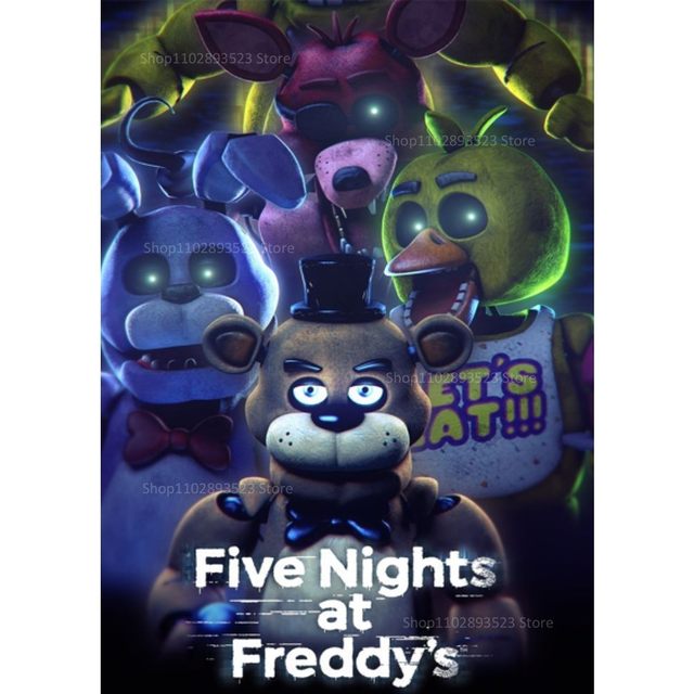 Fnaf Five-night-At-Freddys Anime Game Poster and Print Canvas Painting  Cartoon Bear Wall Art Picture for Room Home Decor Cuadros - AliExpress