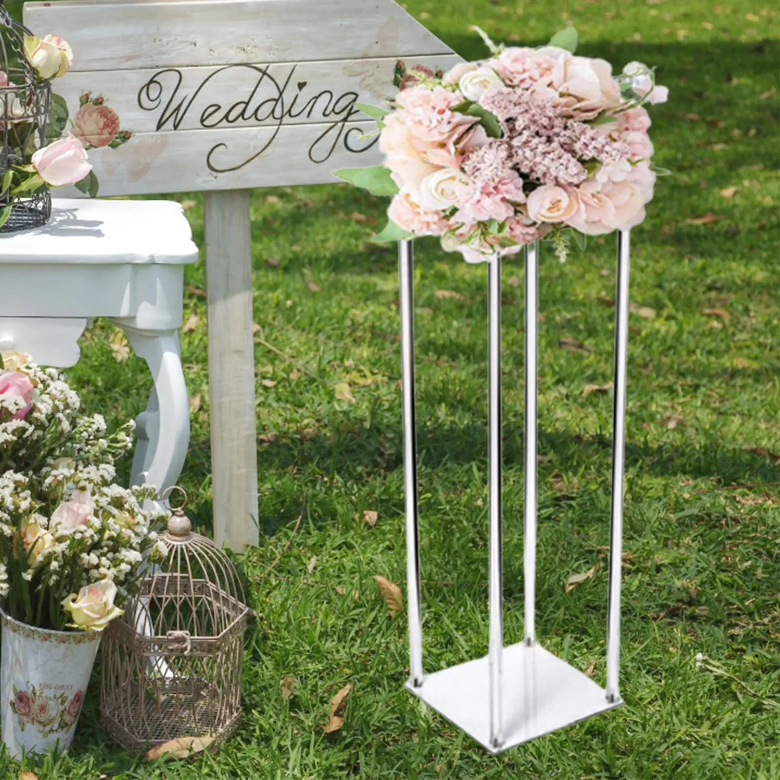 Flower Stand for Wedding Centerpiece Easy to Assemble Floral Vases Flower Display Rack for Dining Table Party Table Desk Decor