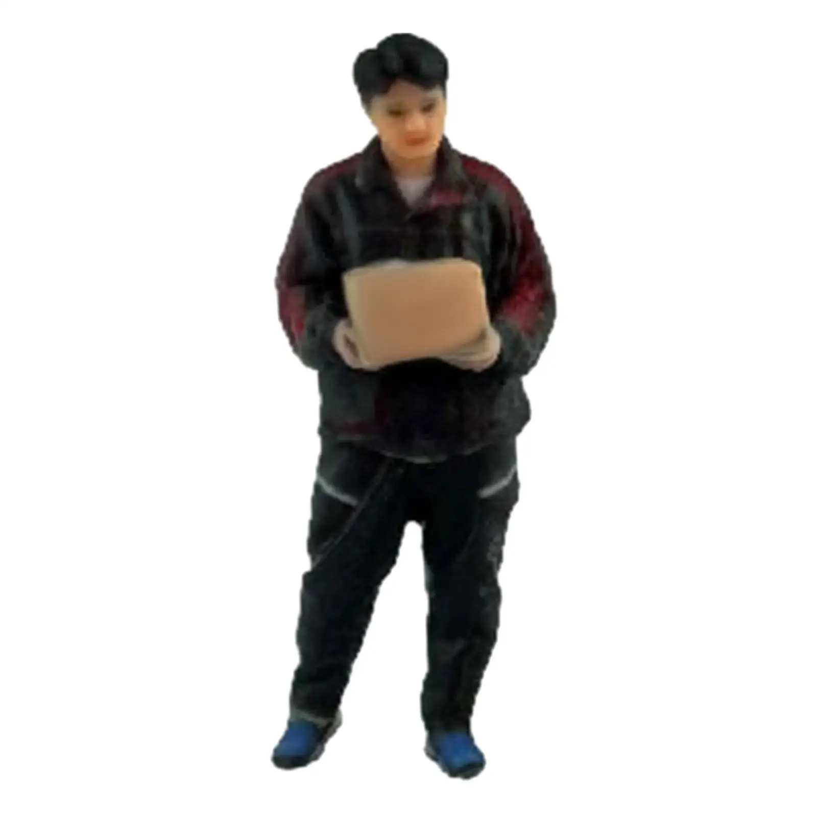 Delivery Man 1:64 Realistic Diorama Character Figure Handmade Tiny People Model for Diorama Miniature Scene Decor