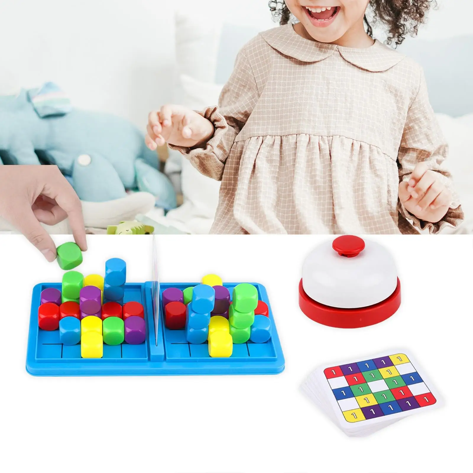 Colorful Matching Race Board Games Educational with BLOCKERS Fast Raced game for Travel Home Outdoors Activity