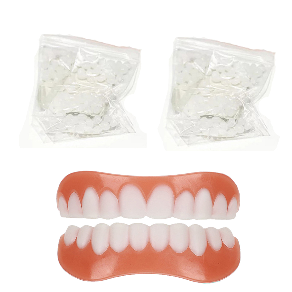 Best of Silicone False Teeth Upper Lower Veneers Perfect Laugh Veneers Dentures Paste Fake Teeth Braces Dental Products Oral Care Reviews & Tips - Image 4