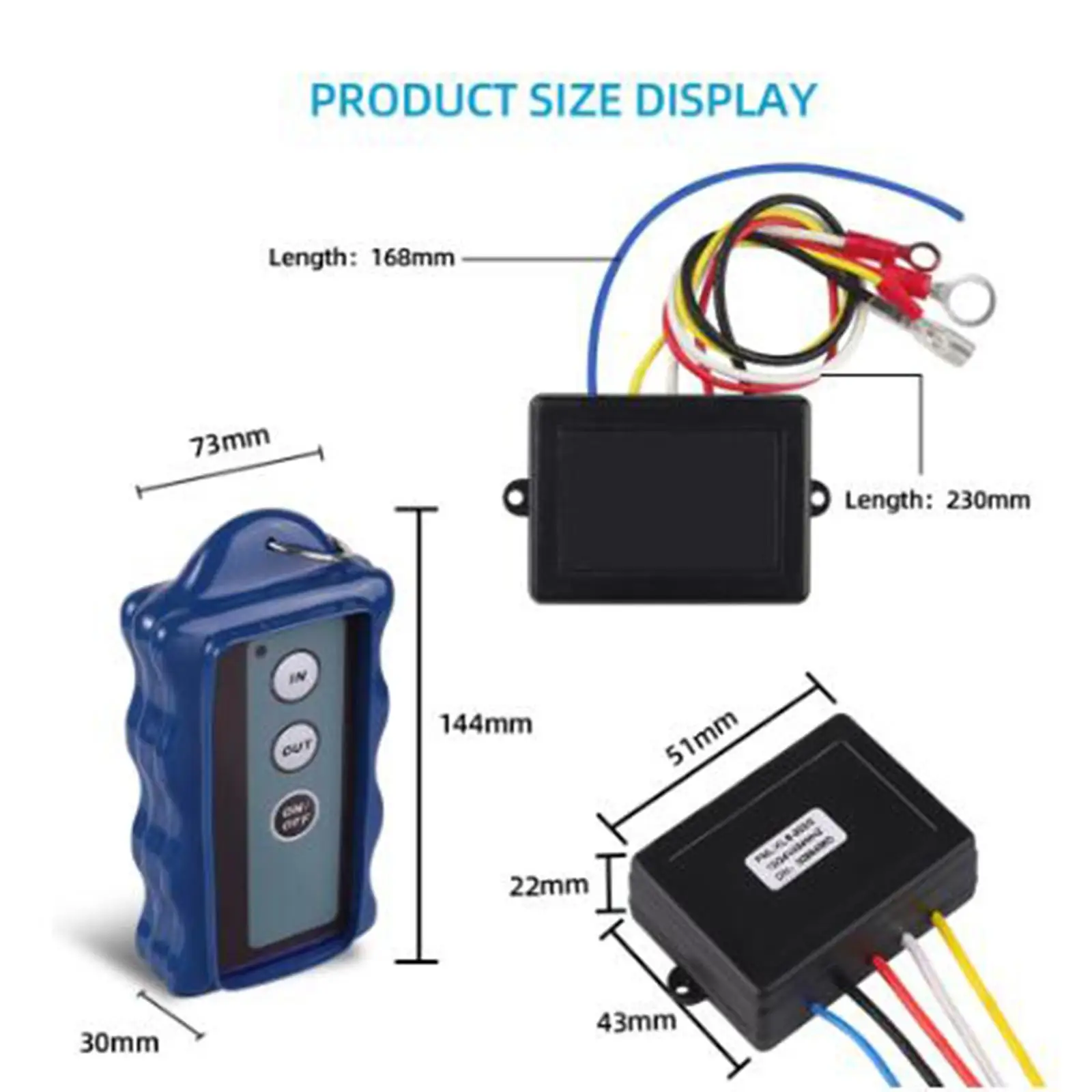 Wireless Winch Remote Controller Parts Winch Switch for Vehicle Trailer