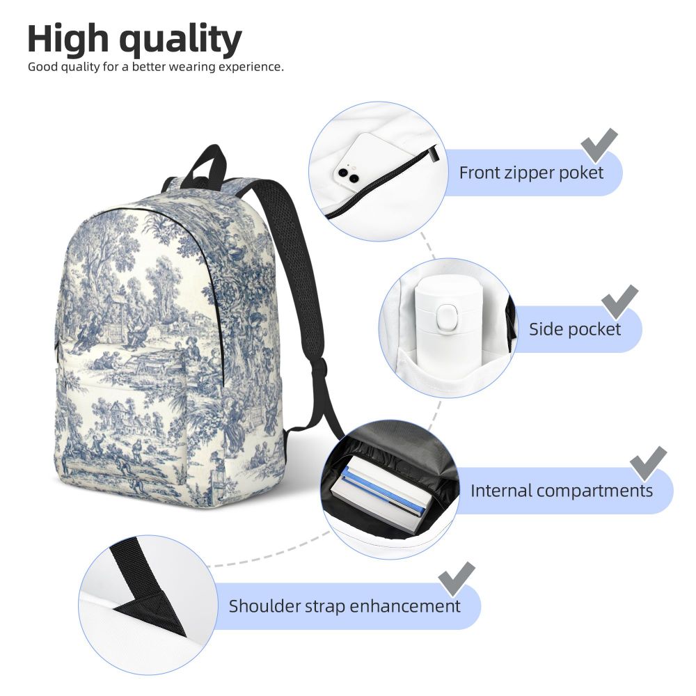 Mochila Lona Homens Mulheres Escola Laptop Bookbag