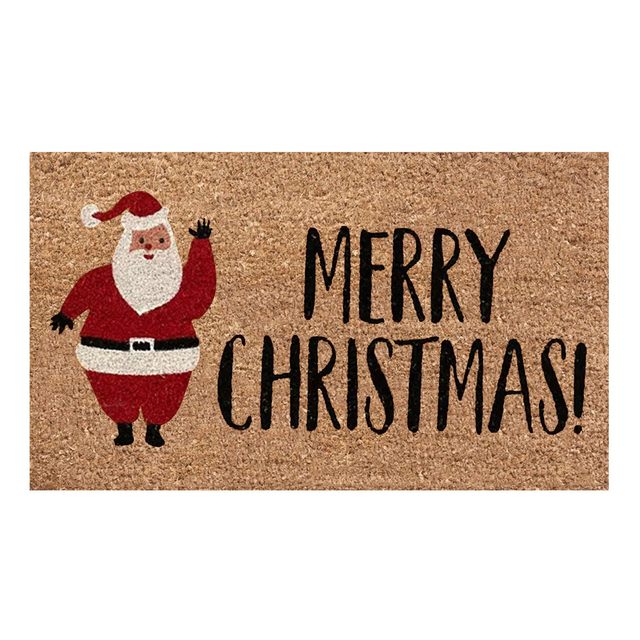 Santa Doormat, Winter Doormat, Christmas Doormat Reindeer, Holiday Door Mat,  Santa Door Decor, Doormat for Front Porch, Doormat Layering Rug