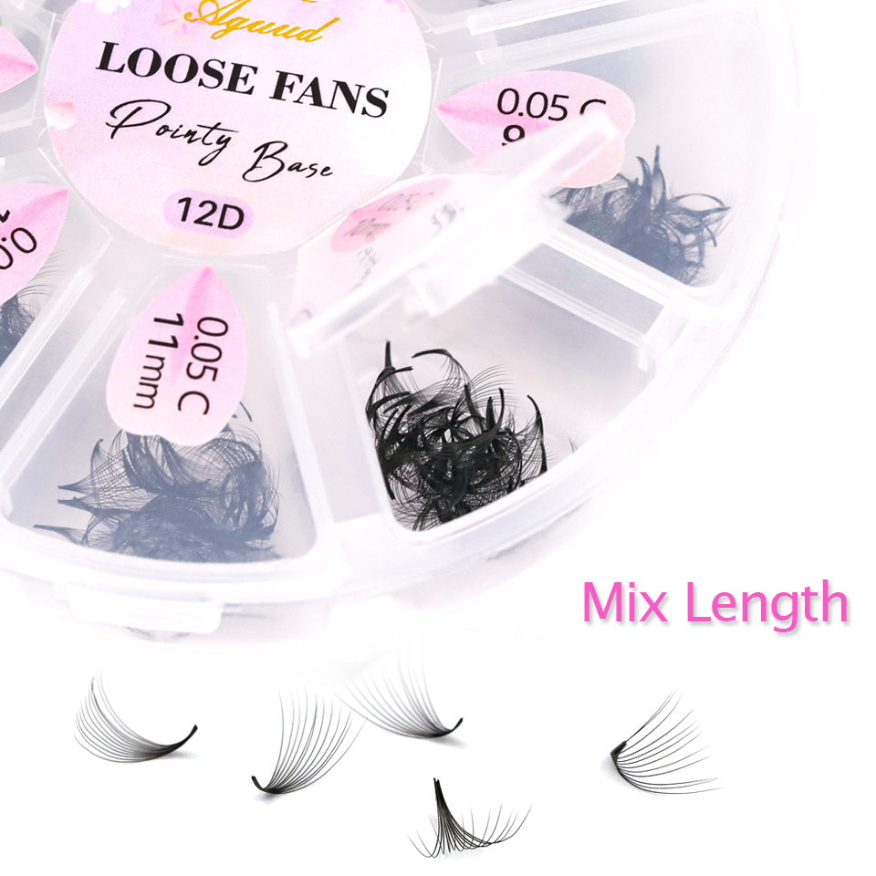 Best of AGUUD 3D-16D Mix Promade Fans Loose Slim Pointy Base Premade Volume Fans Sharp Stem Russian Volume Cluster Eyelash Extension Fan Reviews & Tips