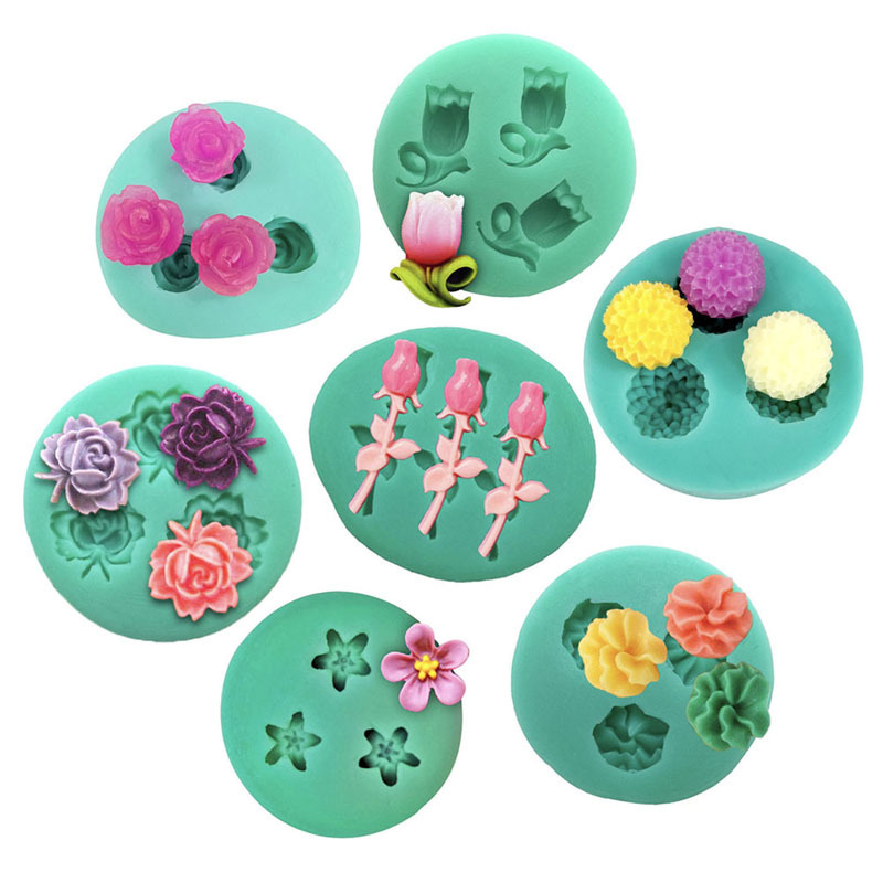 Flower Duo Mold/Mould - Mini Spring Flowers - Silicone Molds - Polymer Clay  Resin Fondant