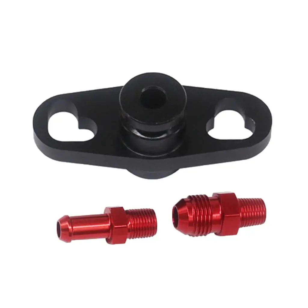 Fuel Rail Regulator Delivery Adaptor Black For  With Fittings