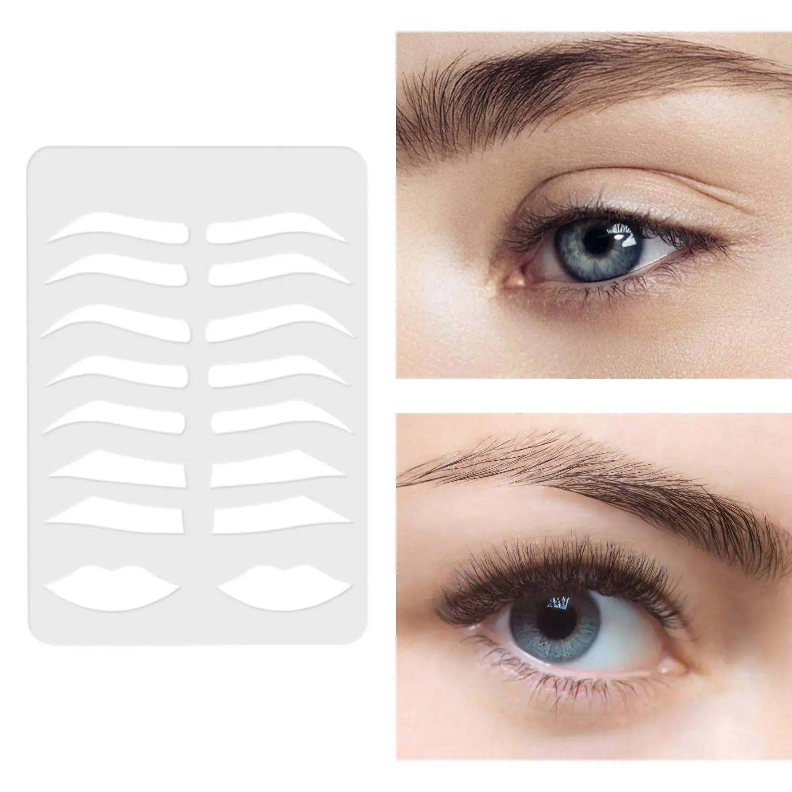 Eyebrow Practice Template Reusable 3 Minutes Makeup Ruler Acrylic Lip Shape Model Brow Stencil for DIY Grooming Makeup Beginner