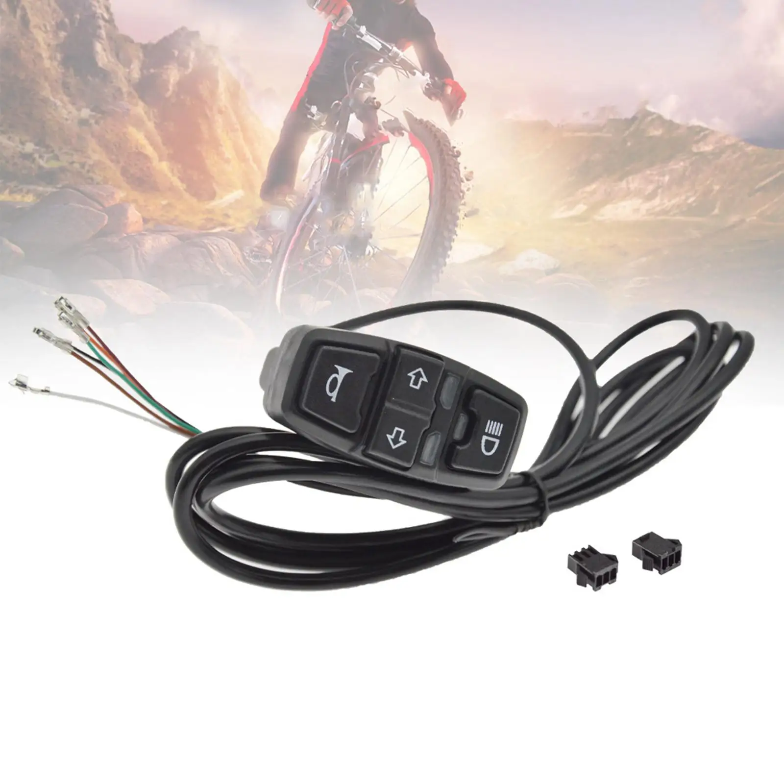 Frontlight Horn Cruise Turning Light Switch Bike Handlebar Control Button Switch Replacement Parts for Motorcycle Electric Bike