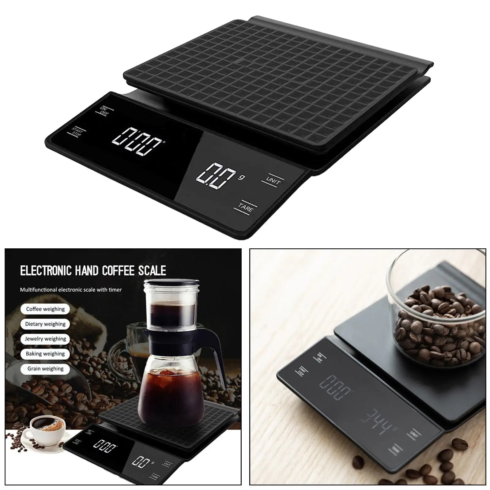 Smart Electronic Food Scale 3000g / 0.1g LED Display Digital Food Kitchen Scale