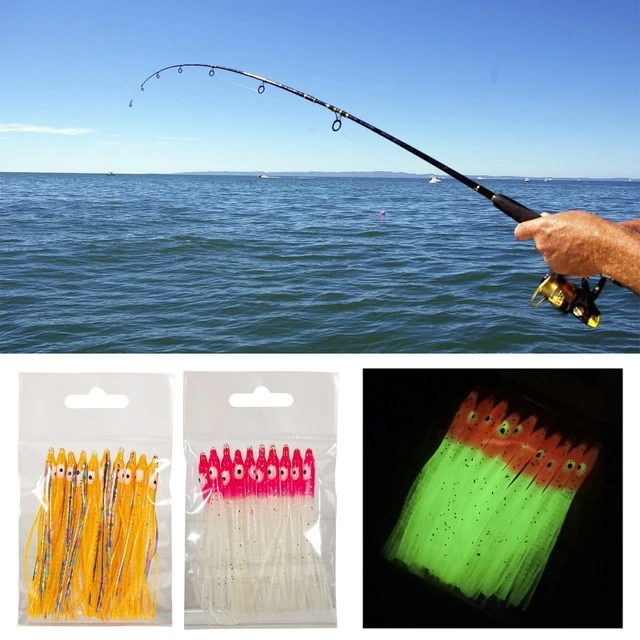 F1FD 2 Color 10PCS/lot Squid Hook Soft Bait Fishing Lure Artificial Squid  Hook Jigs - AliExpress