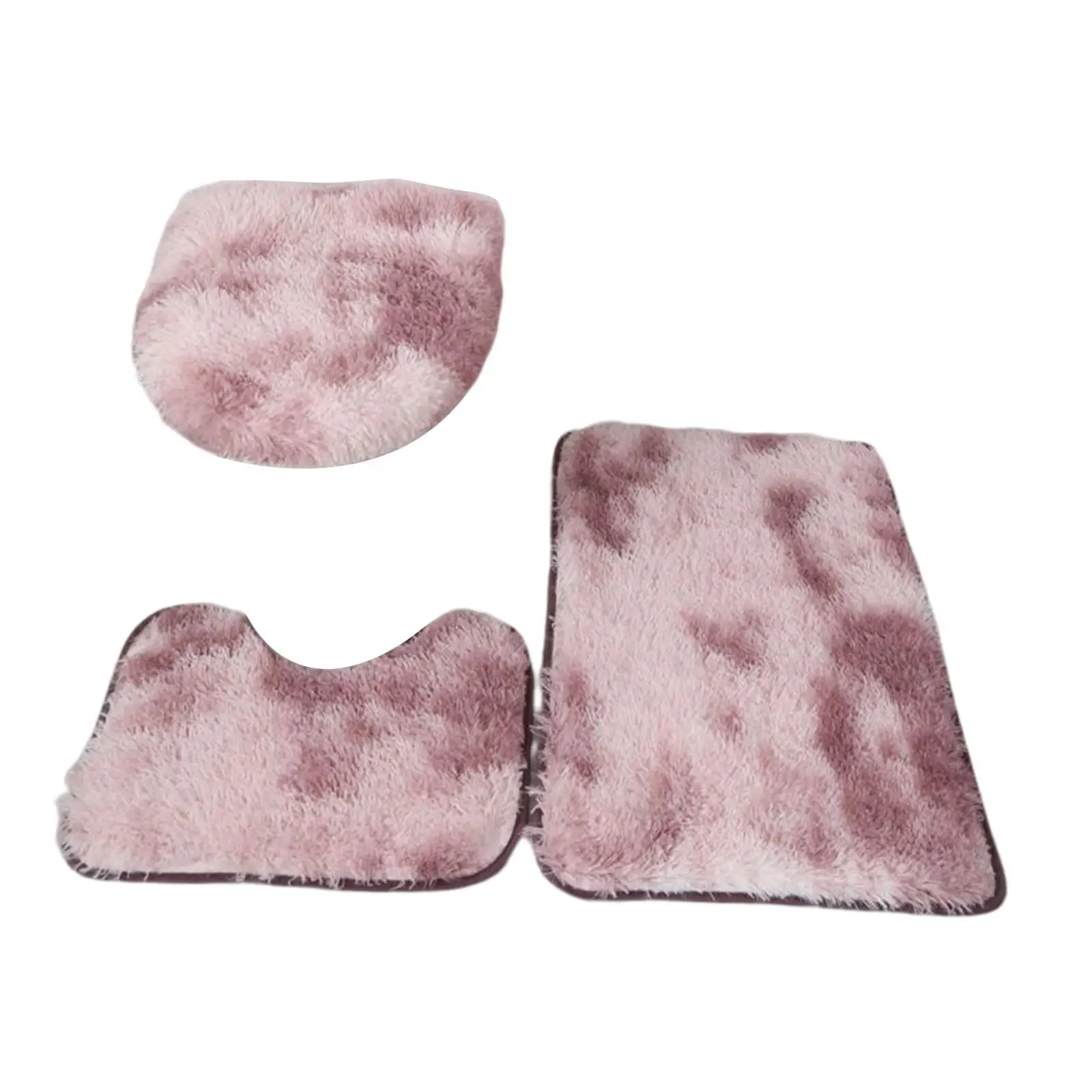 3Pcs Bathroom Rug Sets with Toilet Cover Water Absorbent Large for Bathtubs