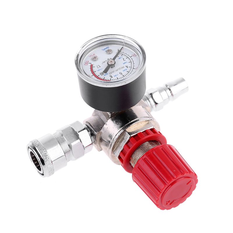 Luft kompressor Druckregler mit Messuhr 0-100 psi Luft manometer 0-12bar Edelstahl Manometer langlebig – Detail 10