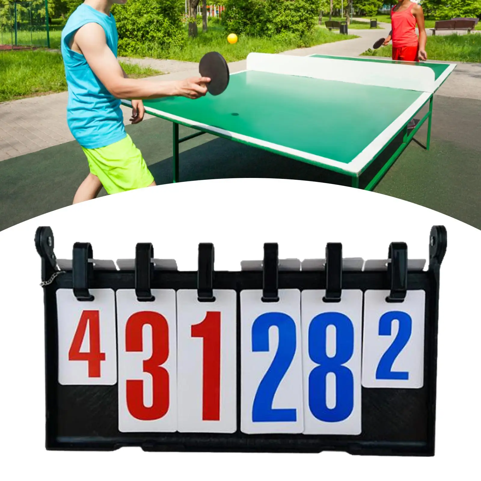 Tabletop Scoreboard 6 Digital Score Keeper Professional for Basketball Soccer Team Games Indoor Outdoor Sports Volleyball