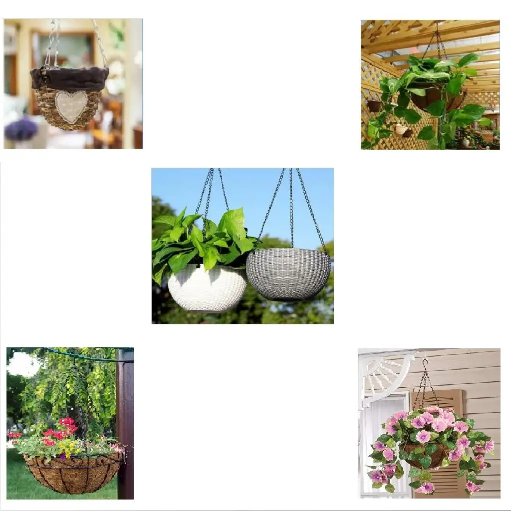 4pcs Plant Hanger Hook Flower Pot Plant Holder Hanging Basket Hanger Metal