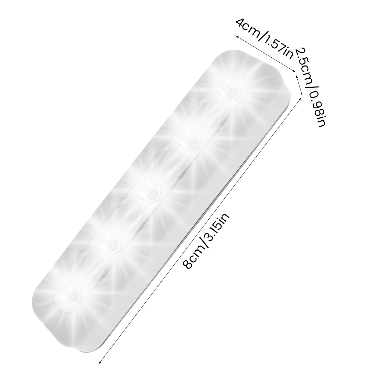 Description Picture 6 of item1/2Pcs LEDs Under Cabinet Night Light USB Rechargeable Motion Sensor Closet Light Kitchen Bedroom Lighting Stairs Wall Lamp