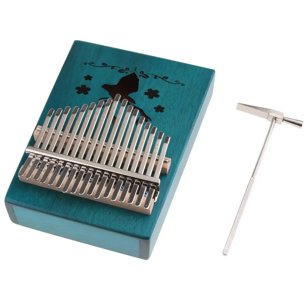 17 Keys Kalimba Thumb Piano, Single Board Professional Finger Piano with Tune