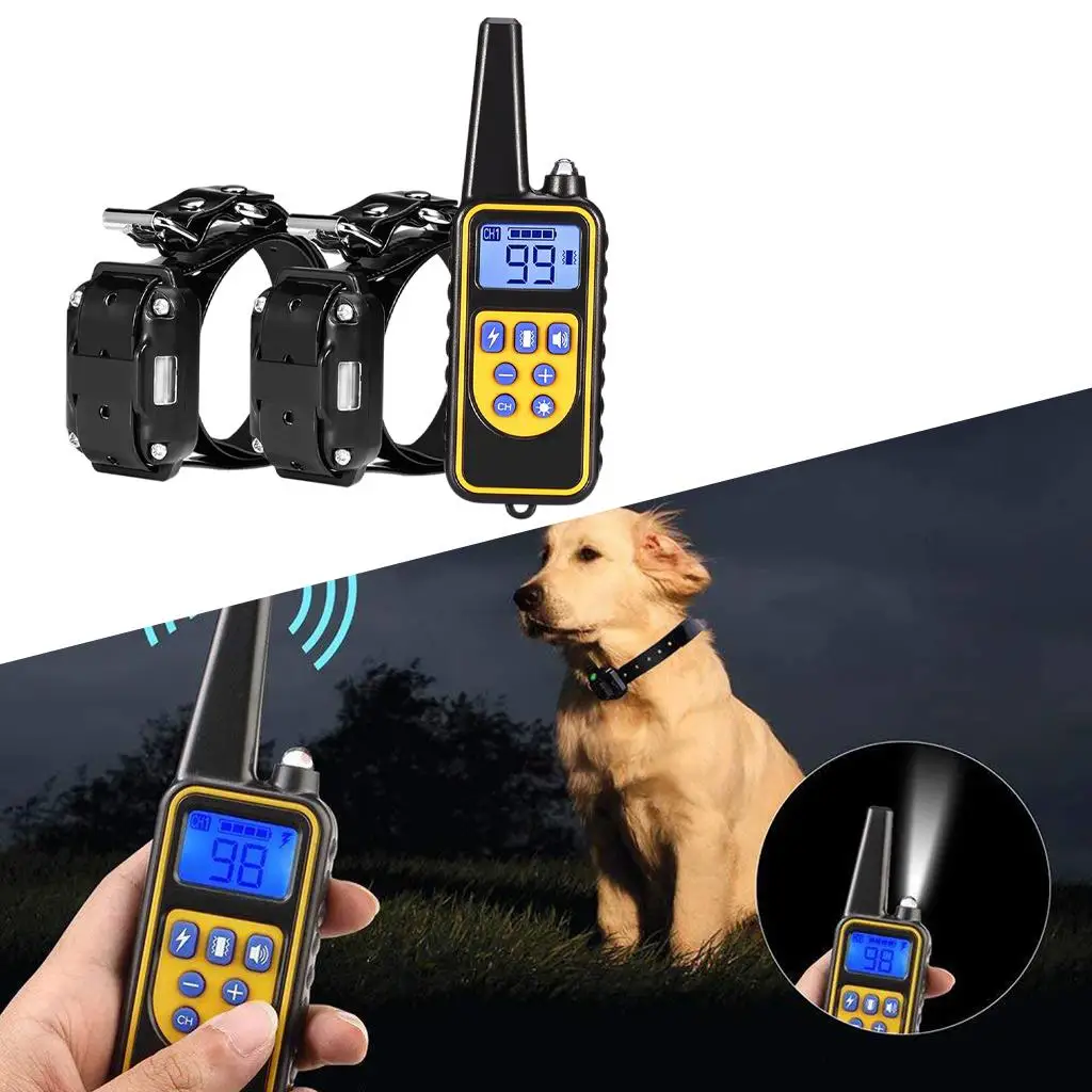 Dog Training  for Dogs with Vibration, Shock and Beep, Rechargeable and Waterproof  Remote Control Trainer