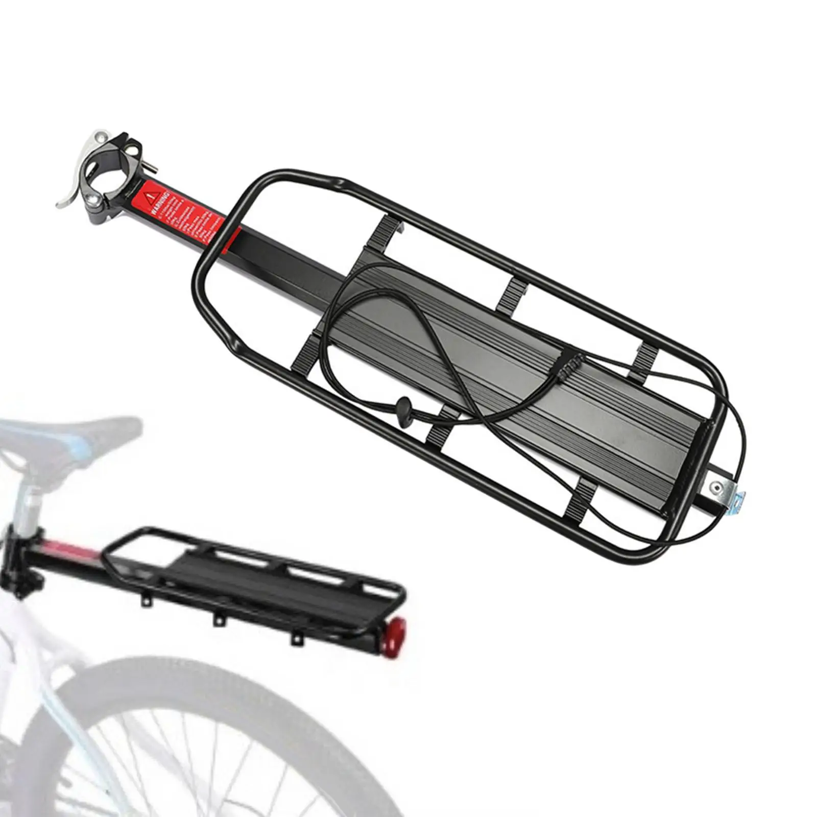 Bike Cargo Rack Bicycle Rack Quick Release for Back of Bike for Secure Cargo