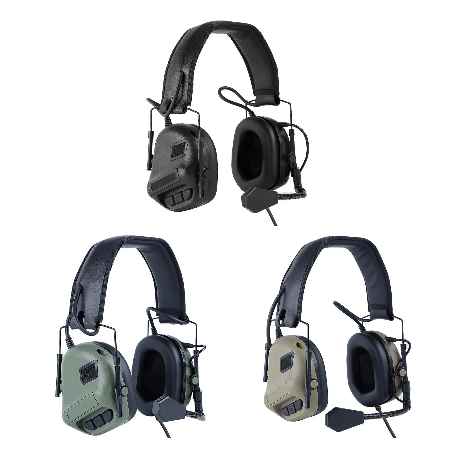 Electronic Ear Muffs Adjustable Ear Protection Noise Cancelling Anti Noise Snr 27dB for Shooting Construction Team Activities