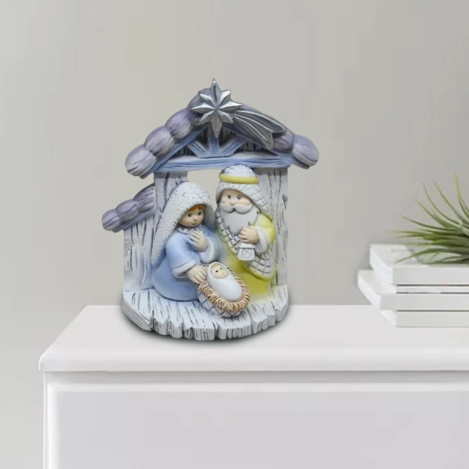 Nativity Scene Holy Family Figurine Religious Figurine Resin Decorative Craft