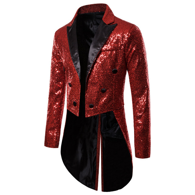 Blazer Homme à Paillettes - Veste De Scène Brillante Pour Soirée, Animation, Spectacle - Coupe Cintrée Décontractée - 2